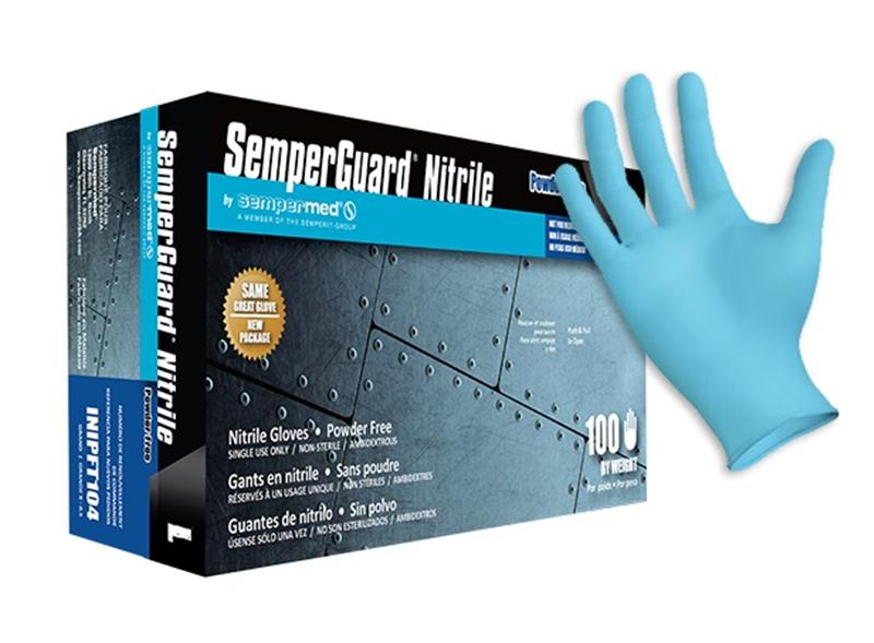SEMPERGUARD POWDER FREE BLUE NITRILE - Disposable Gloves